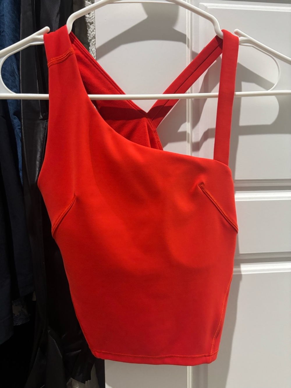 Asymmetric Red Lululemon Top